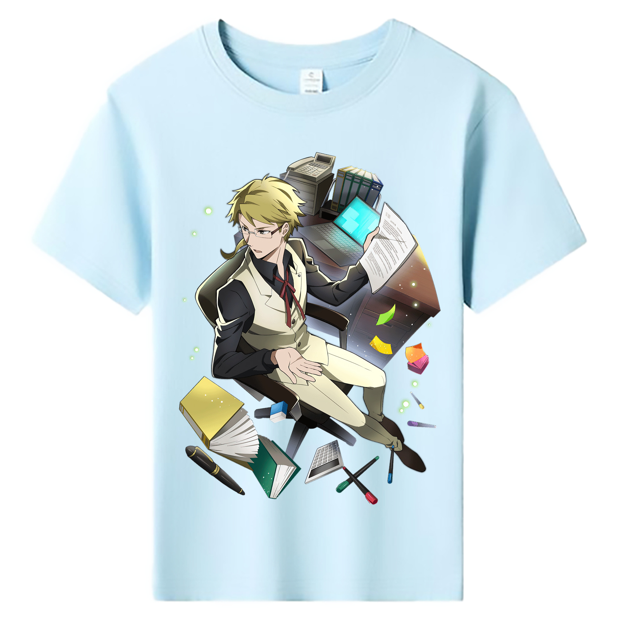 （画像用） 文豪ストレイドッグス Bungo Stray Dogs 綿100％キッズTシャツ（フロントプリント）